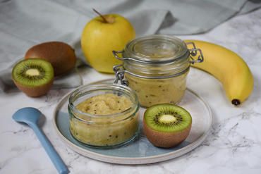 Compote pomme-banane-kiwi