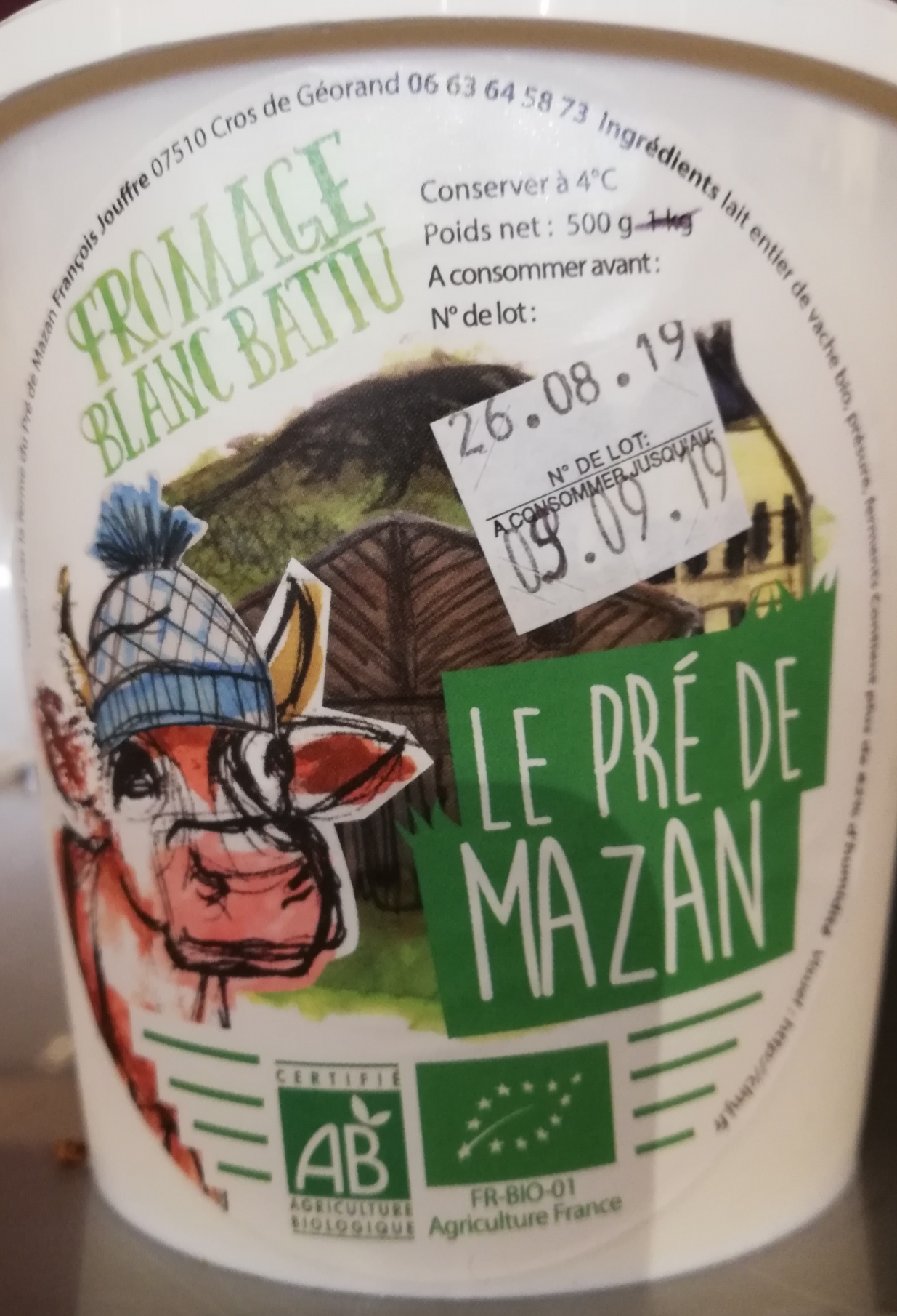 BEURRE OEUF FROMAGES .........La ferme de pre de Mazan