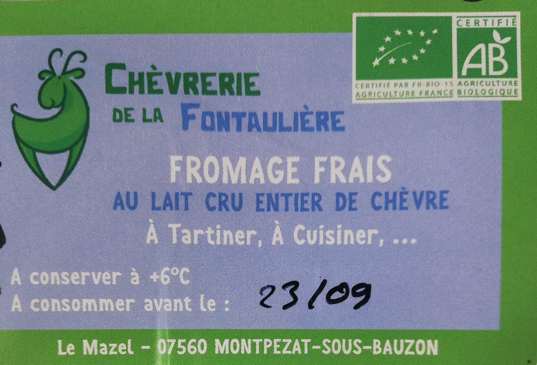 BEURRE OEUF FROMAGES ..........GAEC de la Fontauliere