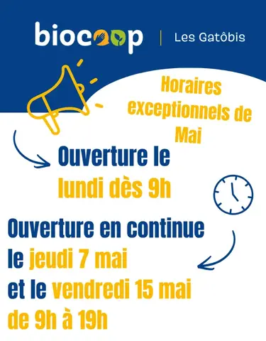 Ouvertures exceptionnelles mai
